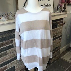 Eileen Fisher Striped Sweater Size XL